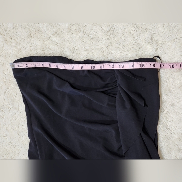 Elisabetta Franchi For Celyn B. LBD Little Black Strapless Sheath Dress Size 46 - Picture 9 of 10